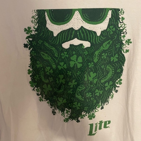 Miller Lite Graphic T-Shirt with Green Beard Design - Picture 3 of 5